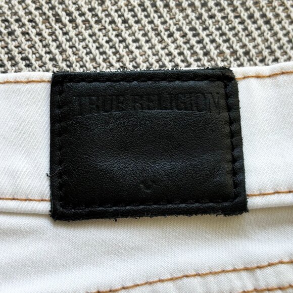 True Religion White Joey Cut Off Low Rise Super Short Shorts size 27 - Picture 7 of 13